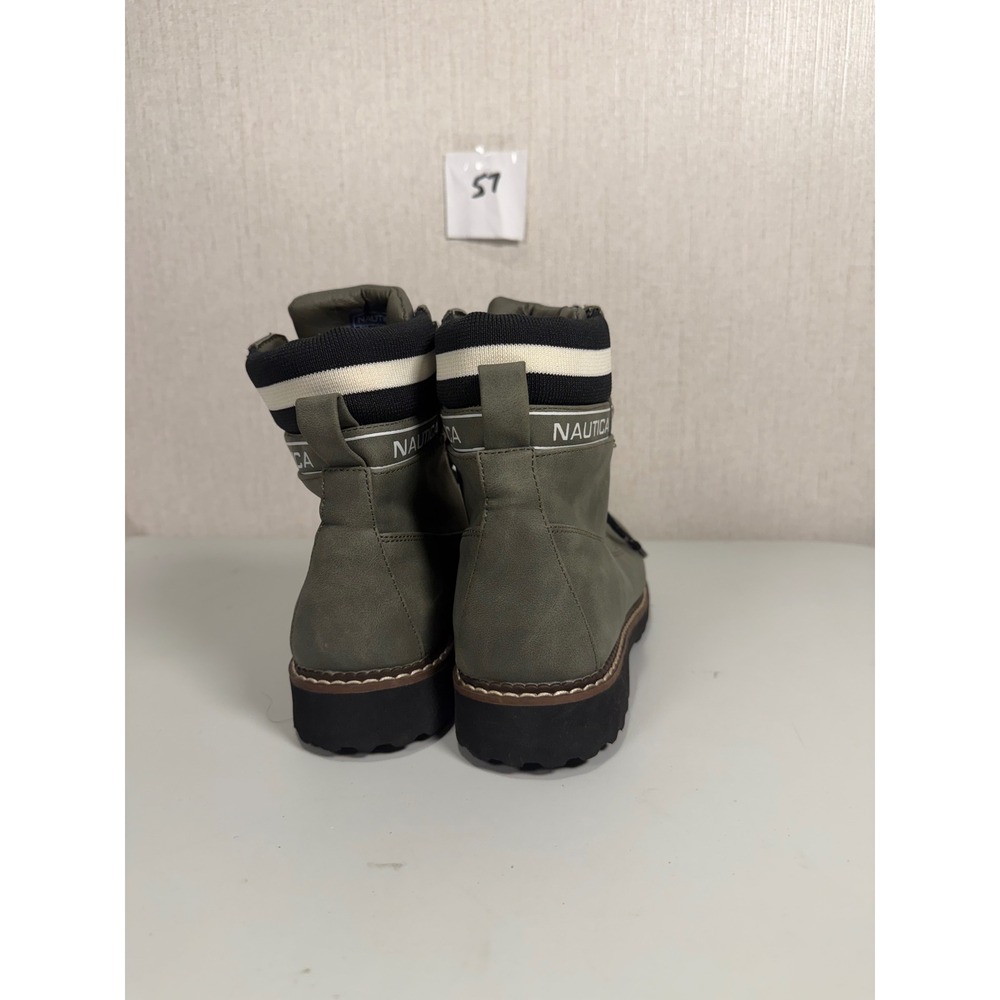 Nautica Galiah Women Olive Green Lace Up Combat Lug Sole Boots Size 9.5